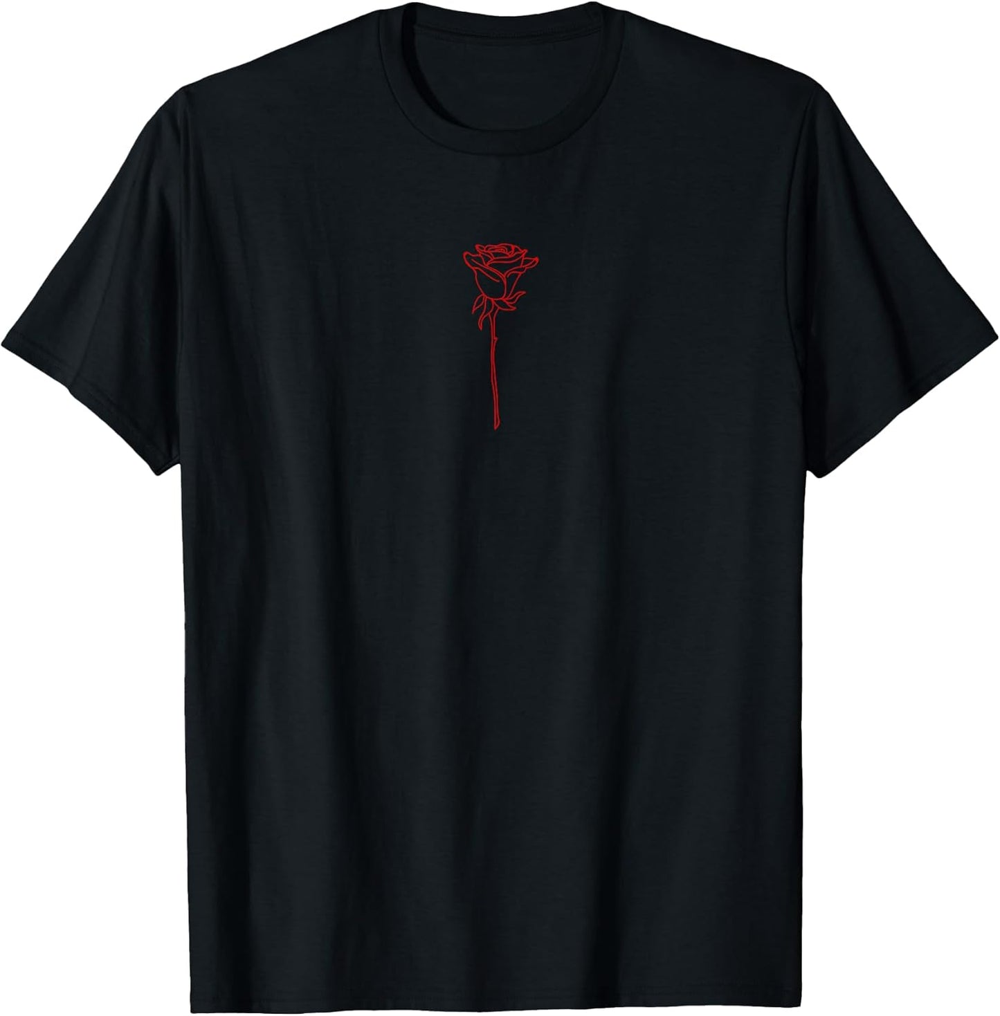 Minimalist Aesthetic Red Rose Soft Grunge Punk Goth Artsy T-Shirt