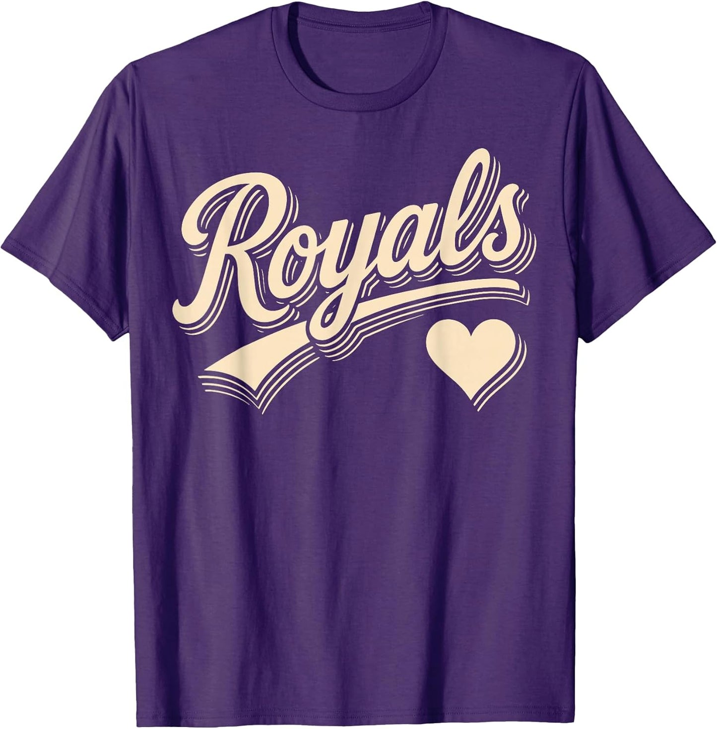 Royals Retro Style Heart Script Name Gift For Men Women Kids T-Shirt
