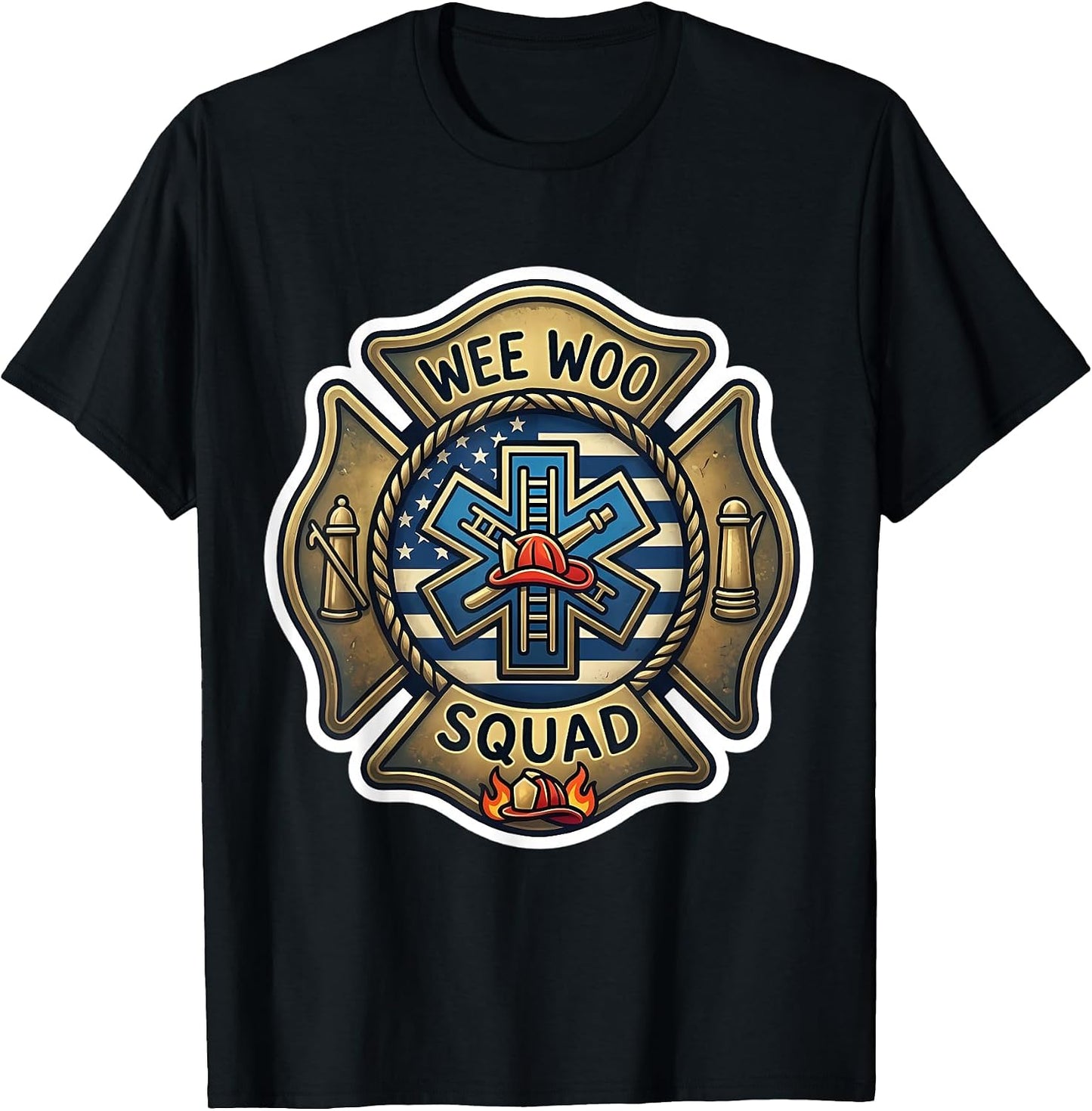 Wee Woo Squad Funny Firefighter Fireman Merch