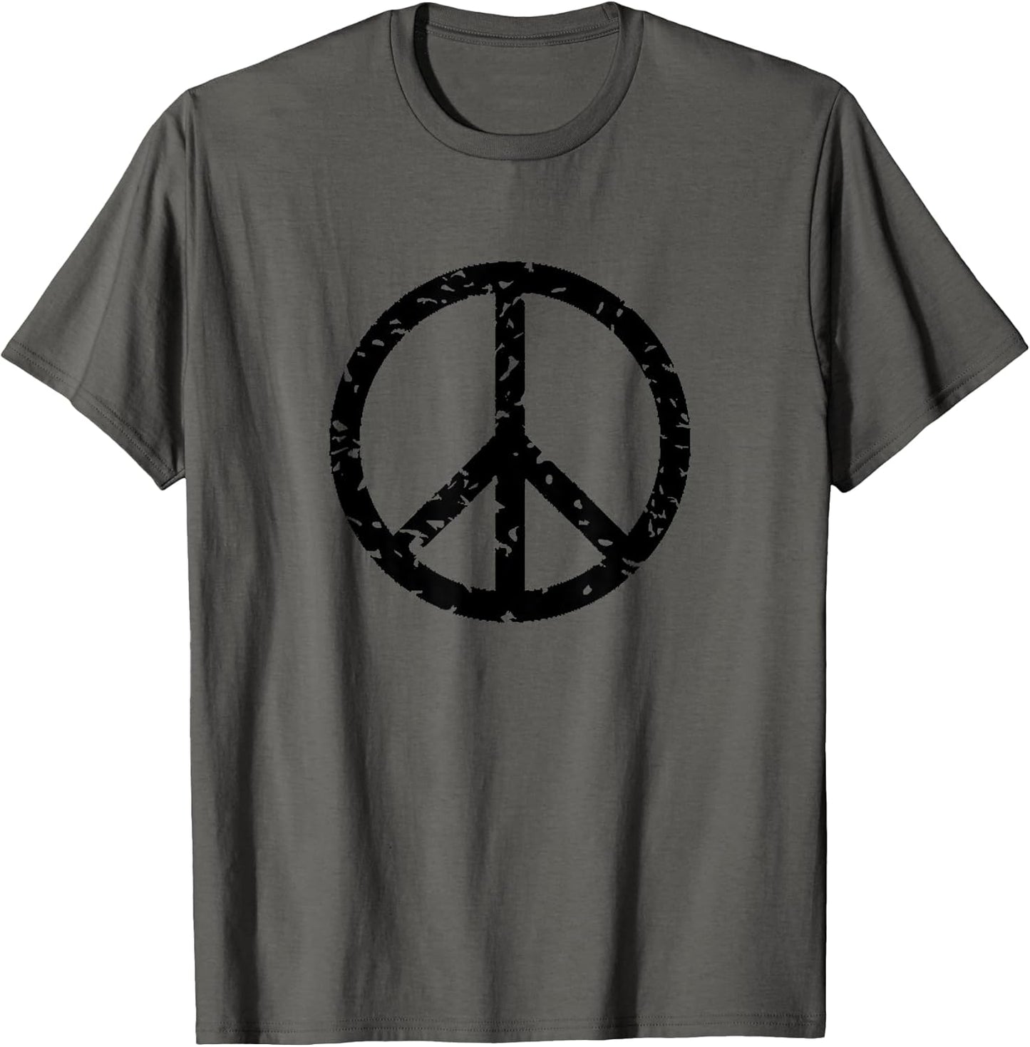 Distressed Vintage Peace Sign Tee Shirt Trendy Hippy T-Shirt T-Shirt