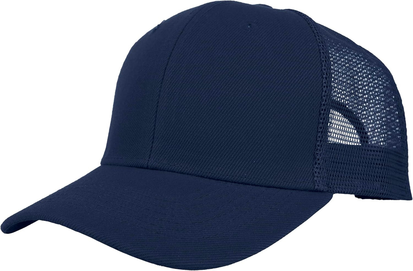 Mesh Trucker Baseball Cap Snapback Hat Structured Front Panel