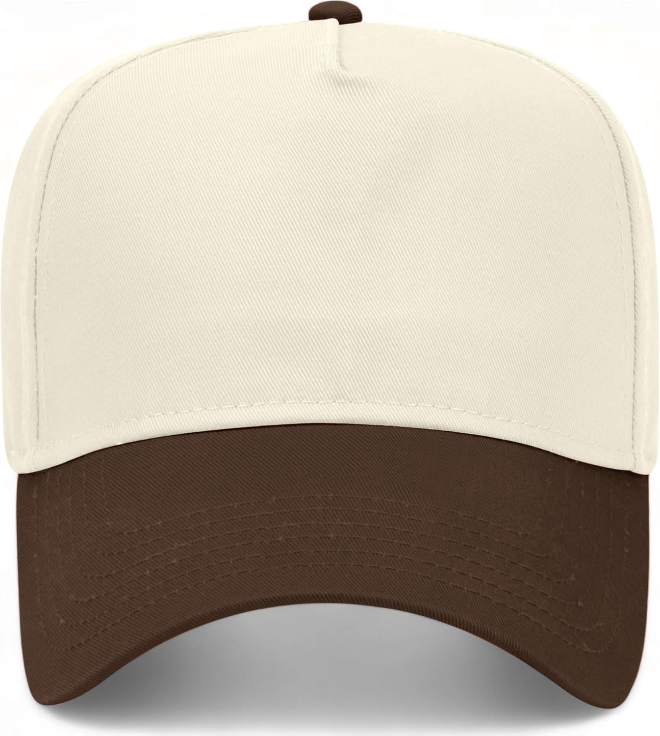 Blank Camo Trucker Hat with Two Tone Tan Camouflage Brim | Premium Wholesale Custom Baseball Hats Blanks for Men & Women