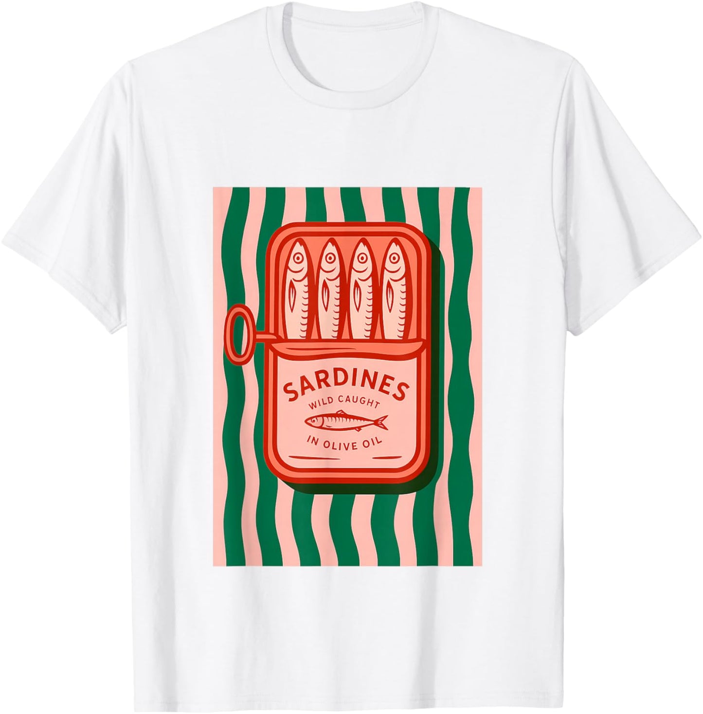 Sardines Tinned Fish Retro Graphic Summer for Men Women T-Shirt