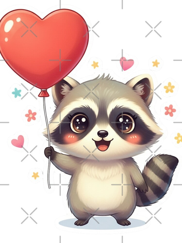 Heart-shaped raccoon by SimonsDesignArt