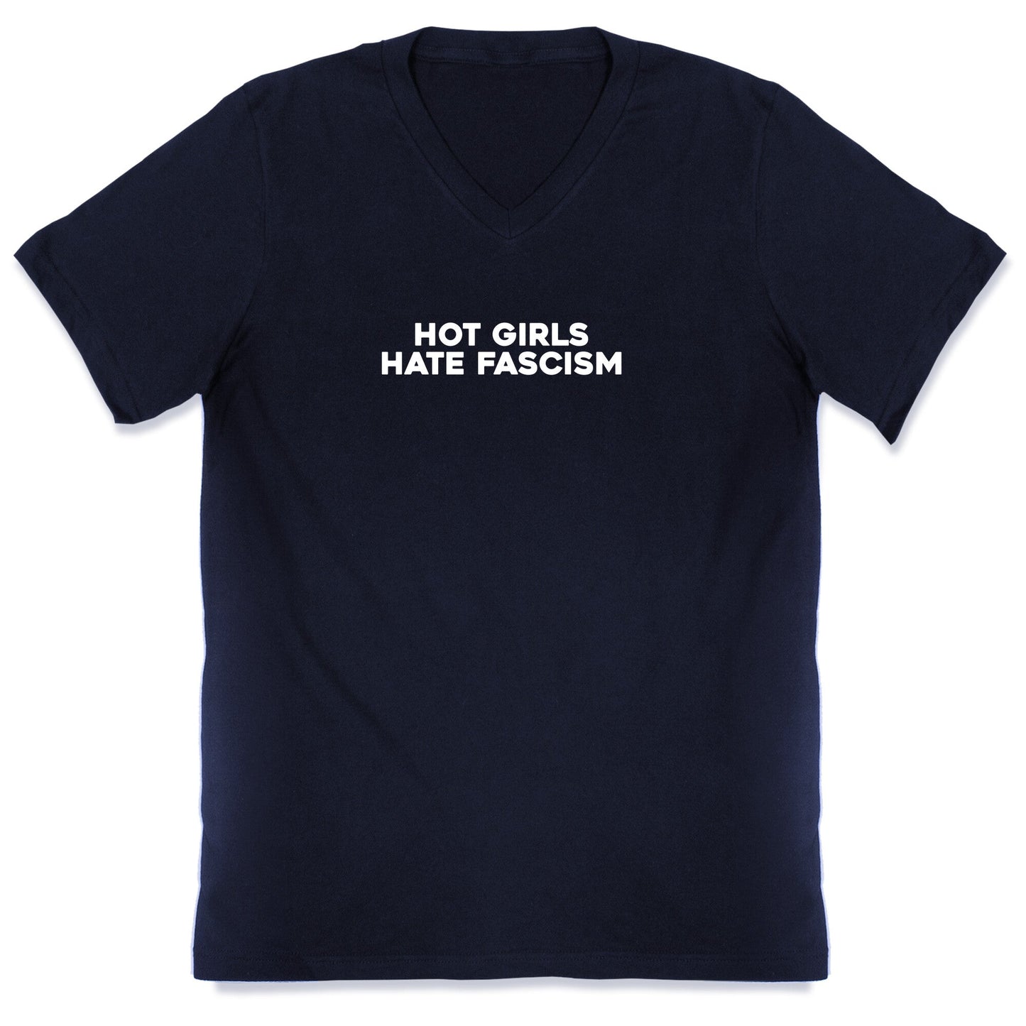 Hot Girls Hate Fascism V-Neck