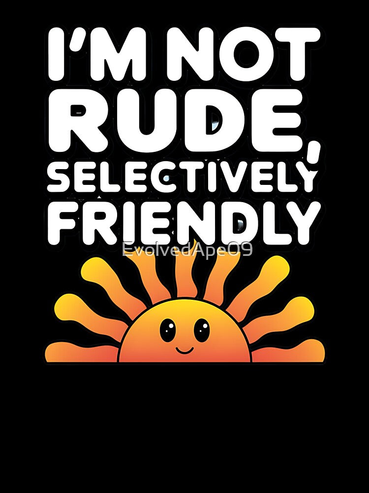 I Am Selectively Social – Introvert Humor Design by Evolved Ape