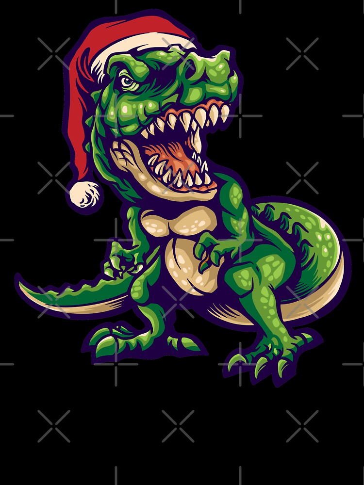 dinosaur christmas pun green by Gloria312