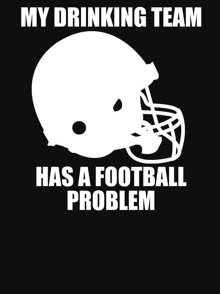 Funny Football Player Drinking Team by TopDawgDesigns