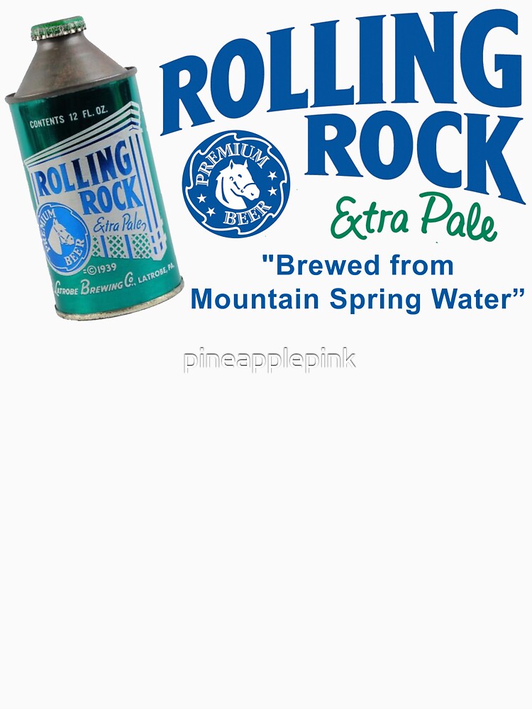 Rolling Rock Beer Cone Top Can Design by pineapplepink