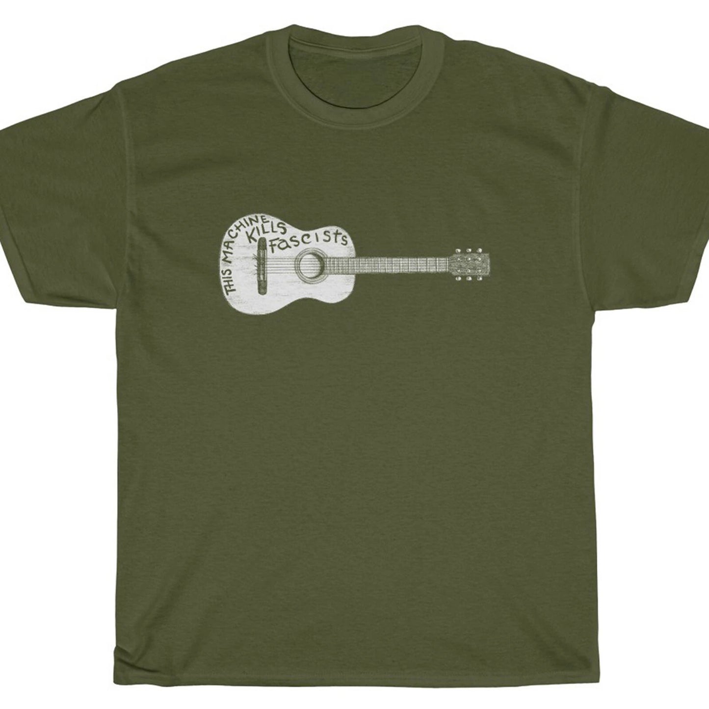 THIS MACHINE KILLS FASCISTS T-Shirt - woody FOLK guthrie - Sizes SMALL - 5X