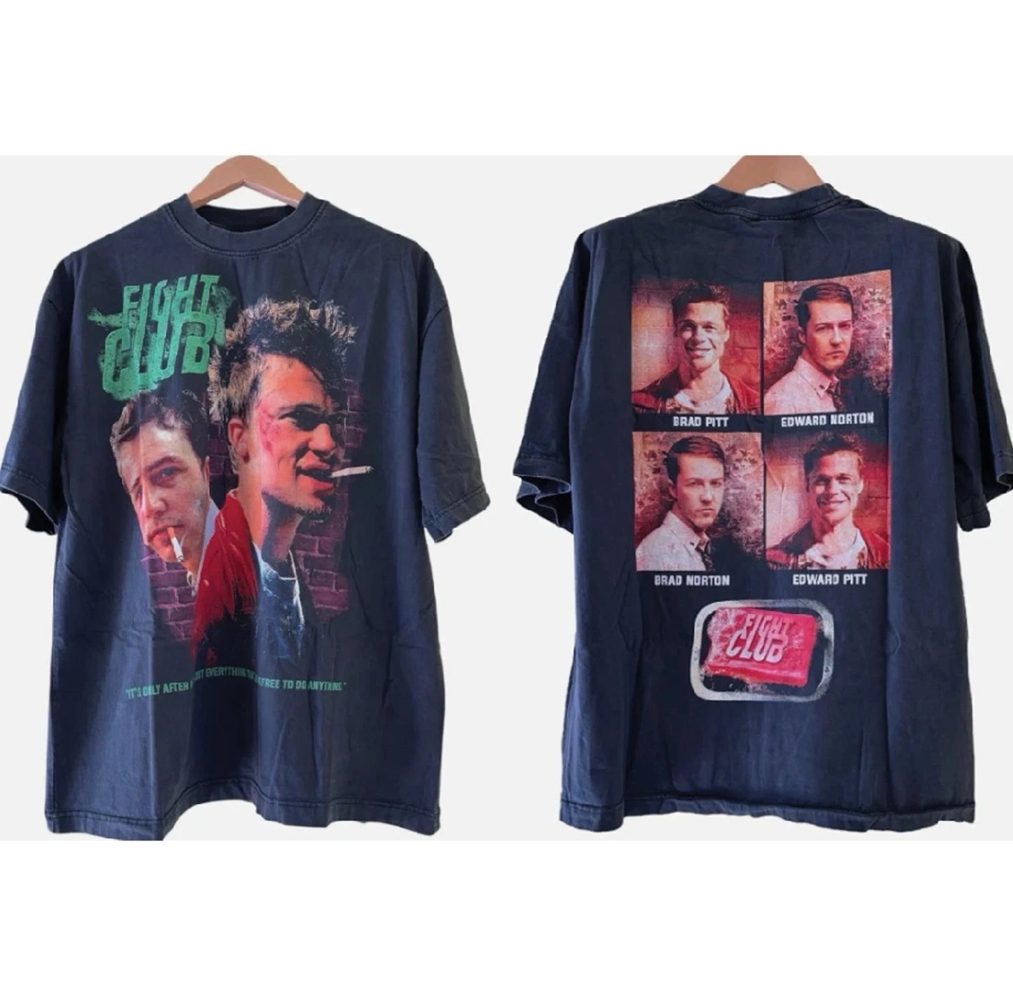 Fight Club Movie Promo Tee Vintage Style Shirt Modern Reprint