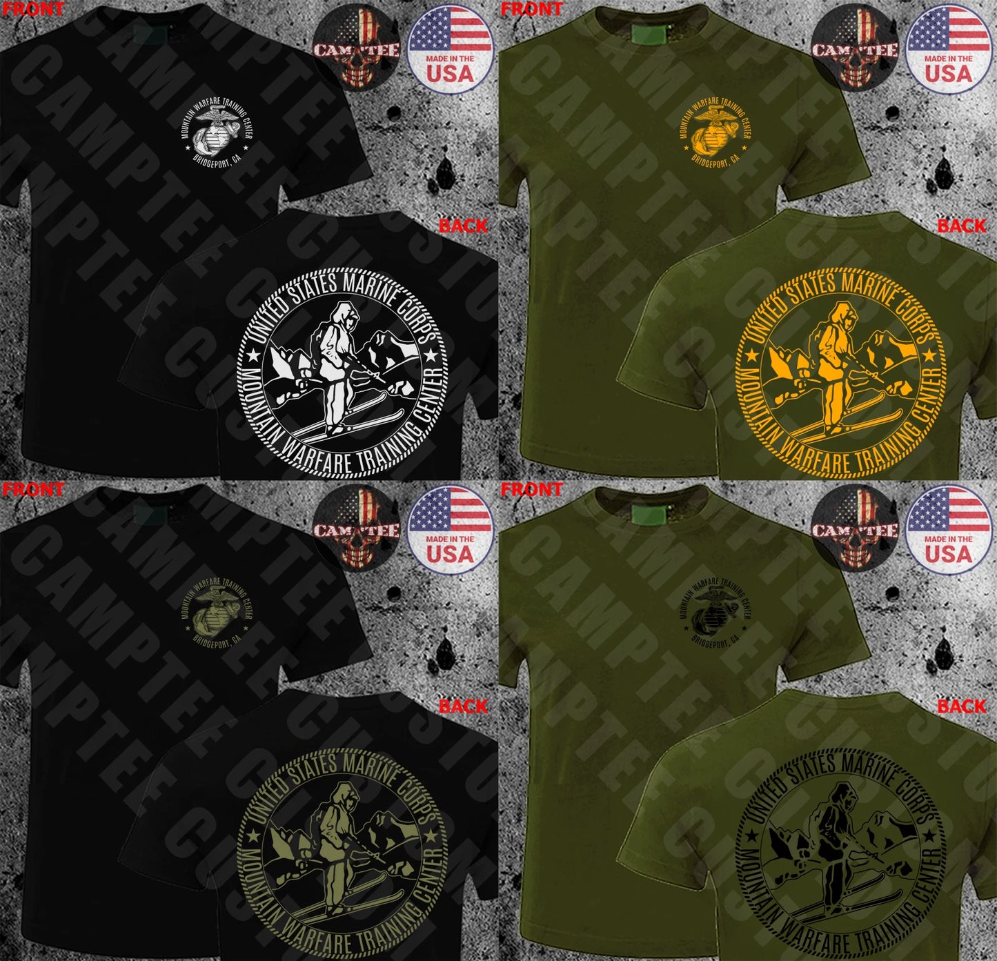 NEW US Marine Mountain Warfare Training Center Bridgeport T-SHIRT