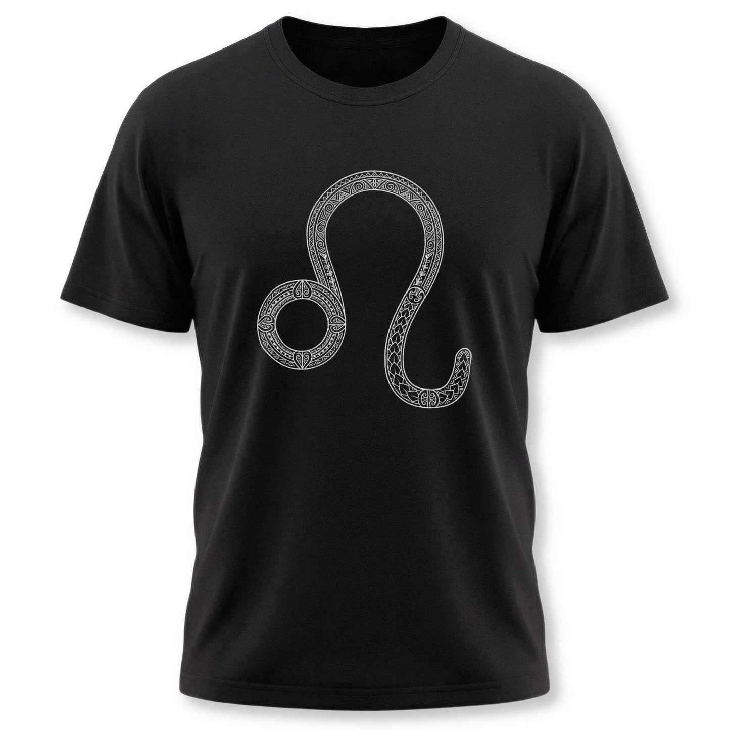 Leo Zodiac Tattoo Style Symbol T-Shirt | Astrology Sign Graphic Tee