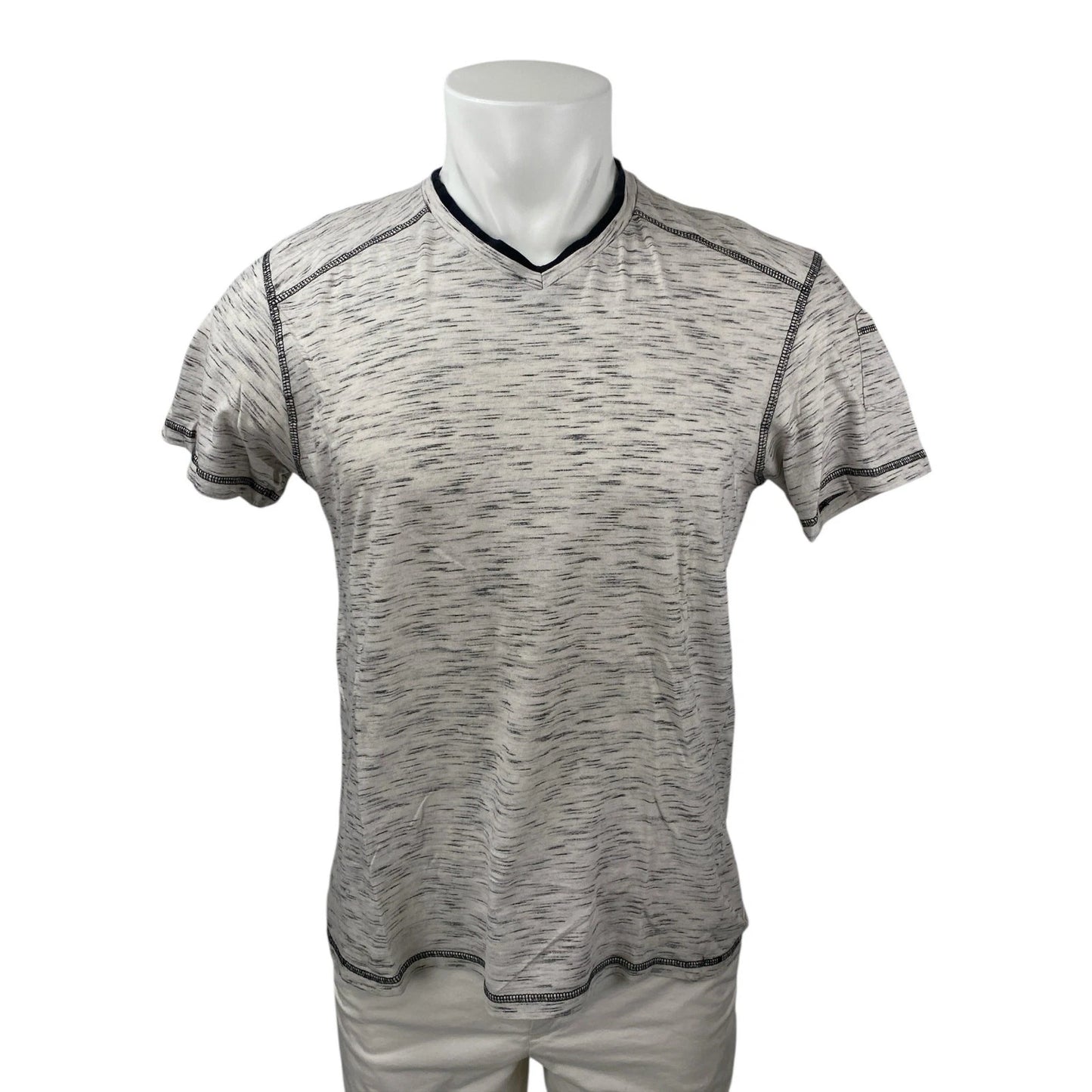 Modern Culture Men's Gray Heather Short Sleeve Basic V Neck T Shirt Tee Top Sz M