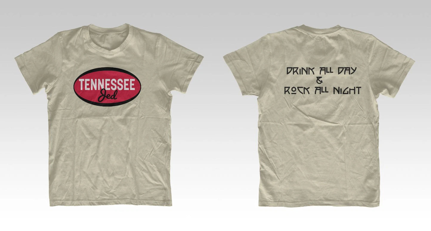 Grateful Dead inspired Tennessee Jed Lot T-shirt Genesee Parody Drink All Day