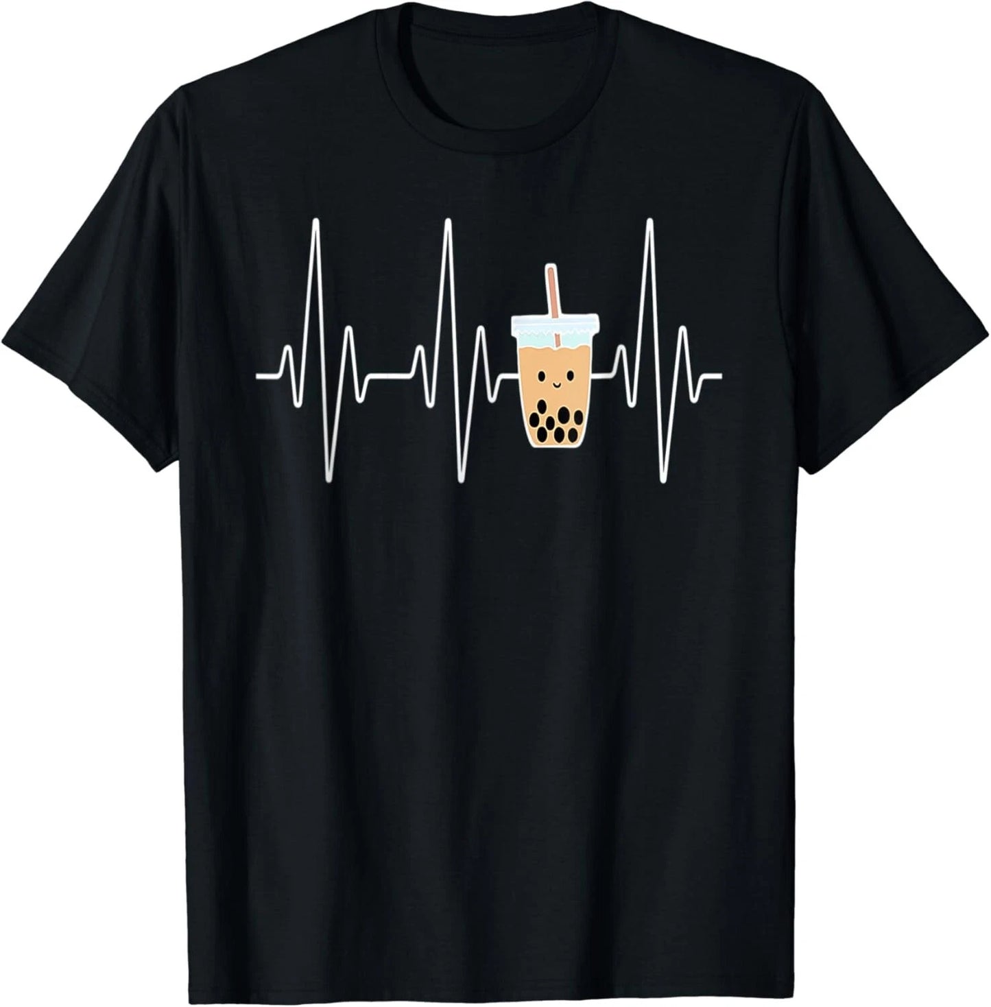 Cute Heartbeat Bubble Tea Boba Milk Tea Kawaii Gift Idea Gift Unisex T-Shirt