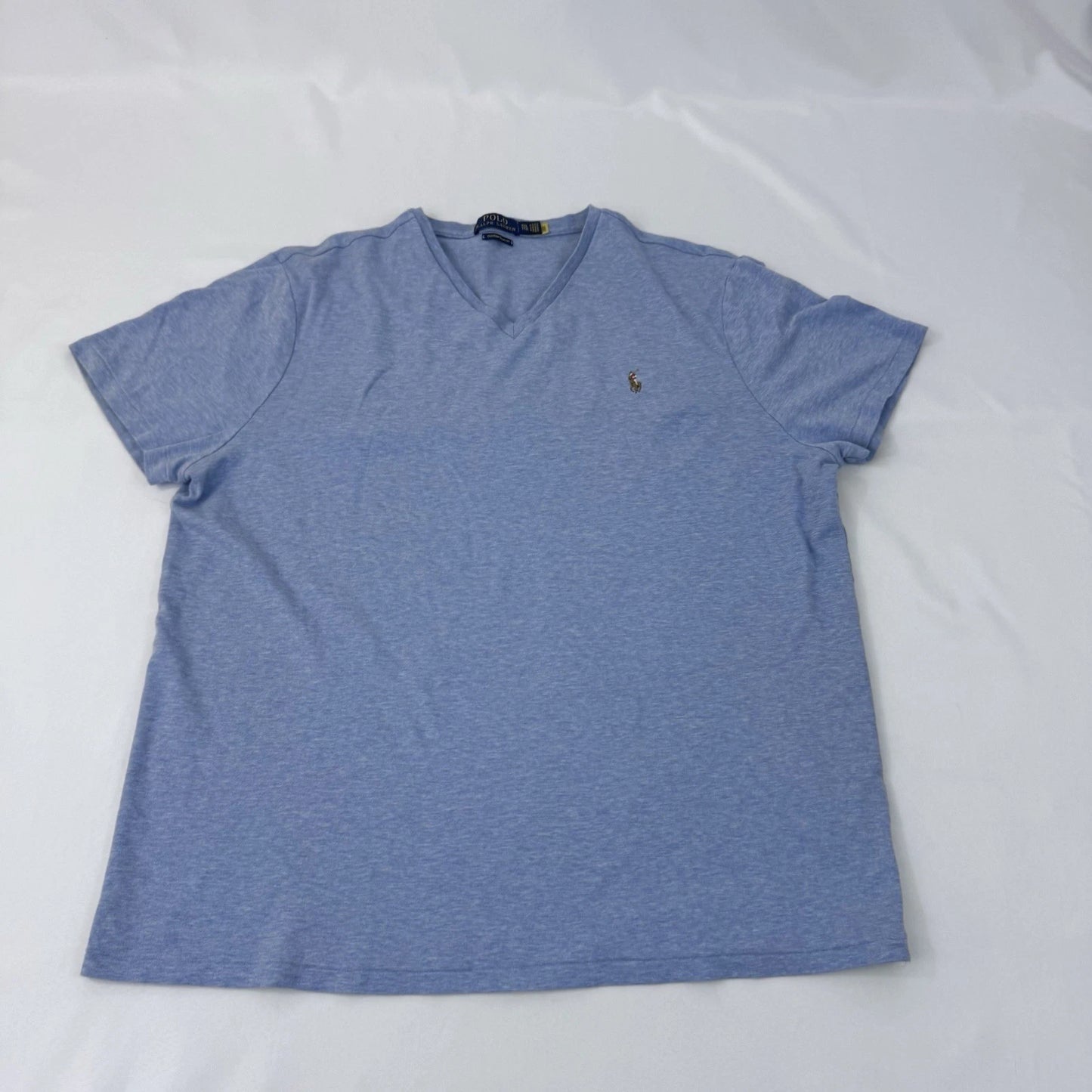 Polo Ralph Lauren Blue Classic V Neck T-Shirt Men's Size XXL TTG Fast Ship