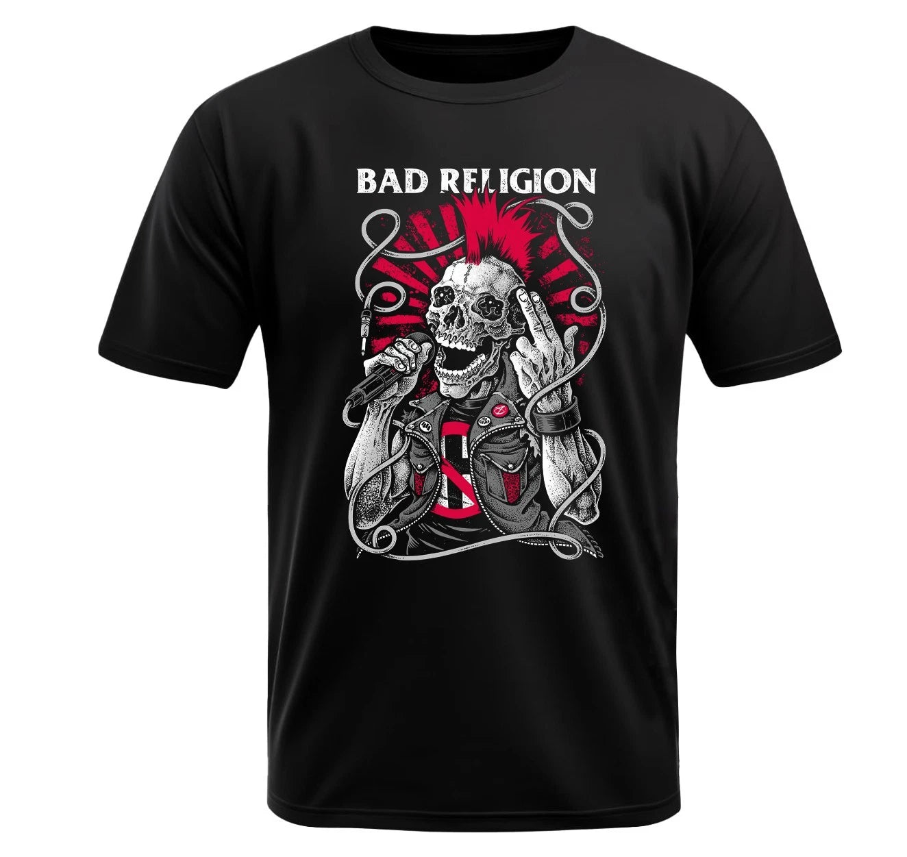 Bad Religion Black T-Shirt - polyester - punk rock, skate punk, hardcore punk