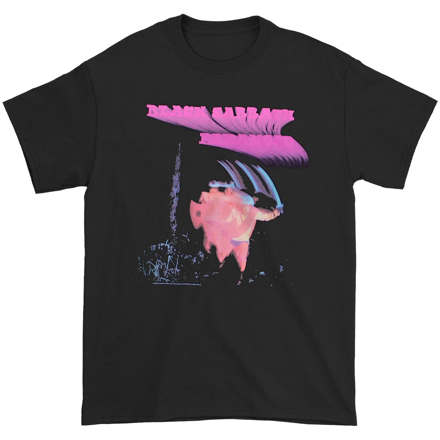 Men's Black Sabbath Paranoid Motion Trails Slim Fit T-shirt Large Black