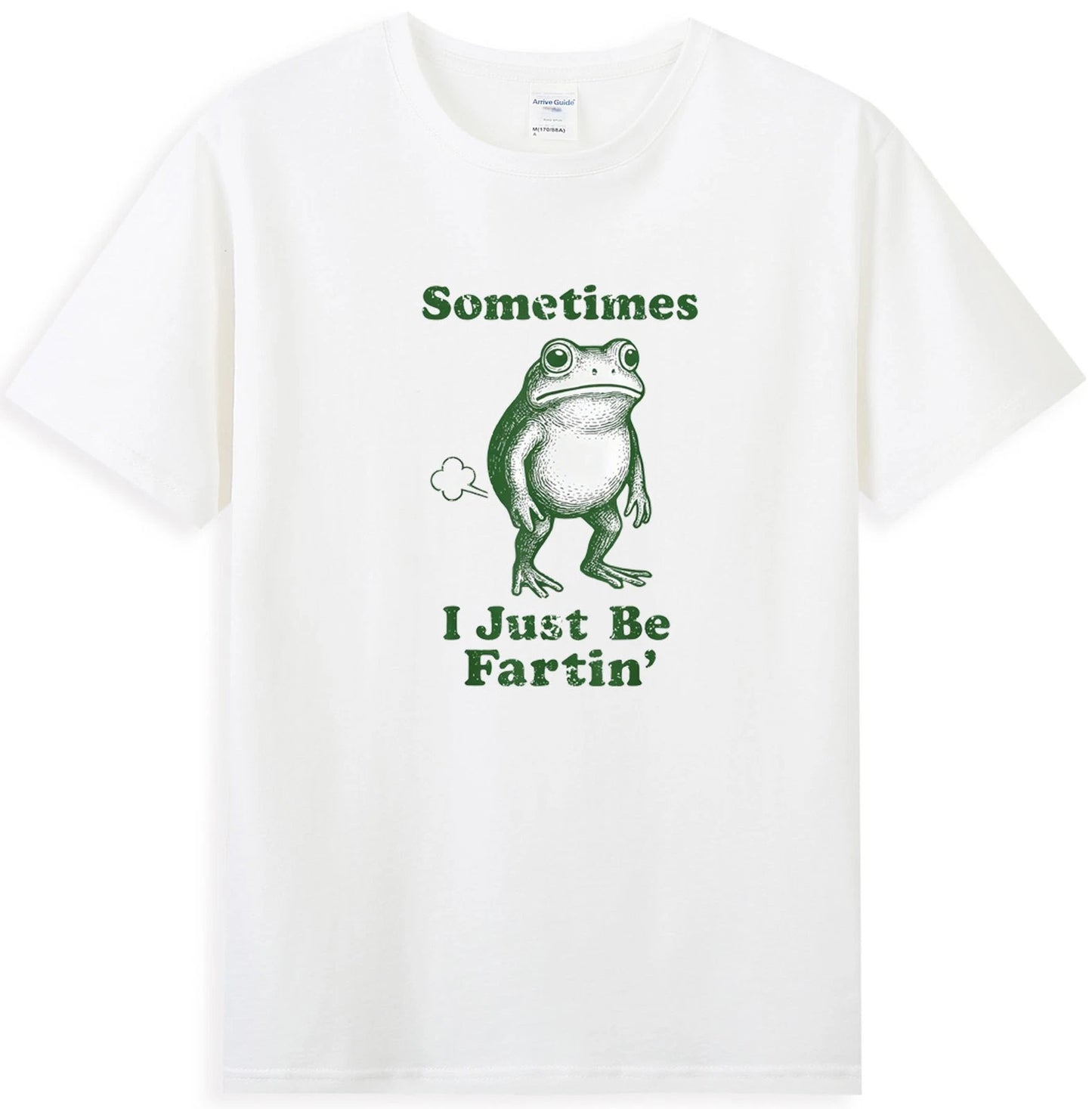 Sometimes I Just Be Fartin' Funny Frog Cartoon Graphic T-Shirt