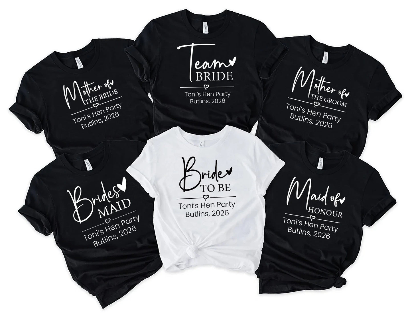 Hen Party T Shirts Hen Do Bride To Be Tribe Tops Personalised, Golden Team 2026