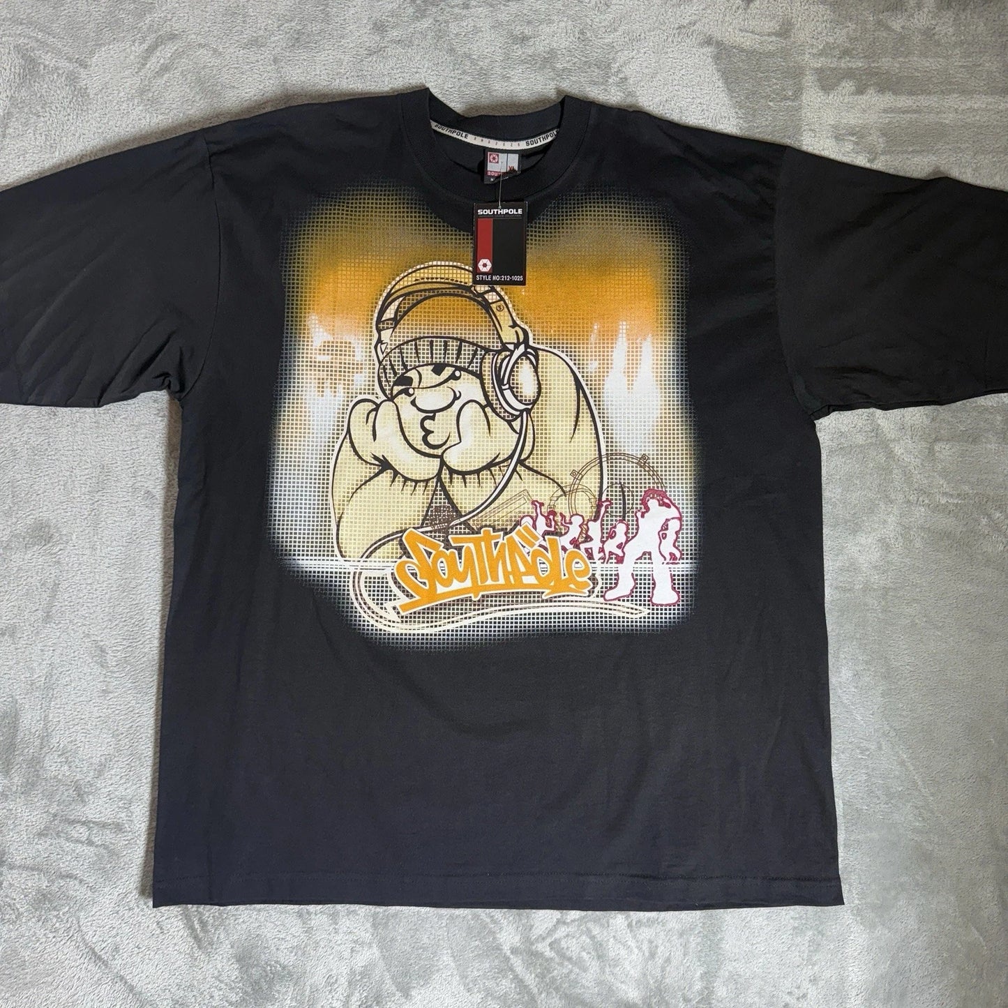 Y2K Southpole DJ Hip-Hop T-Shirt Mens XL Black Streetwear Graphic NWT