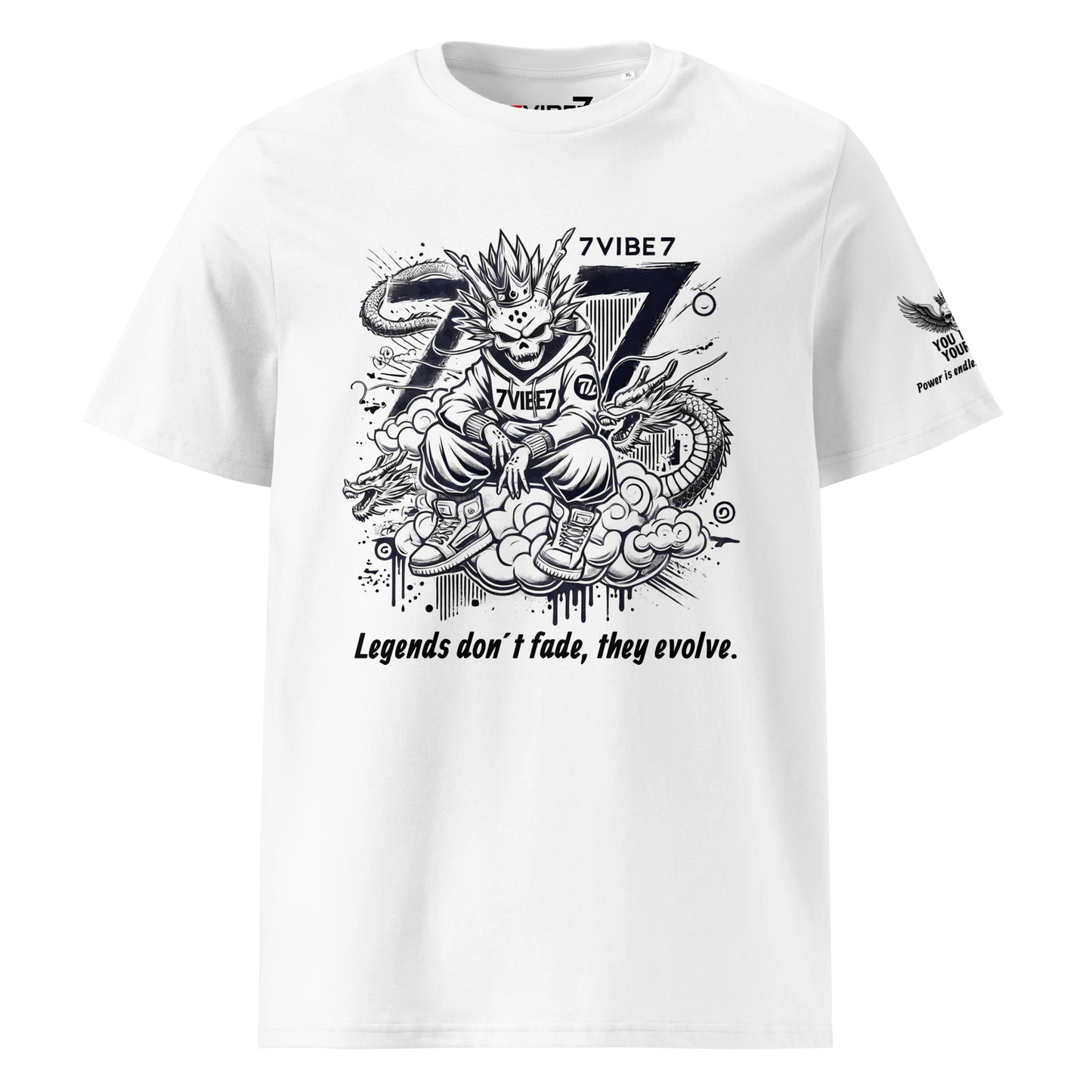 Unisex organic cotton t-shirt Dragon King 7Vibe7 Urban Streetwear Graffiti Style