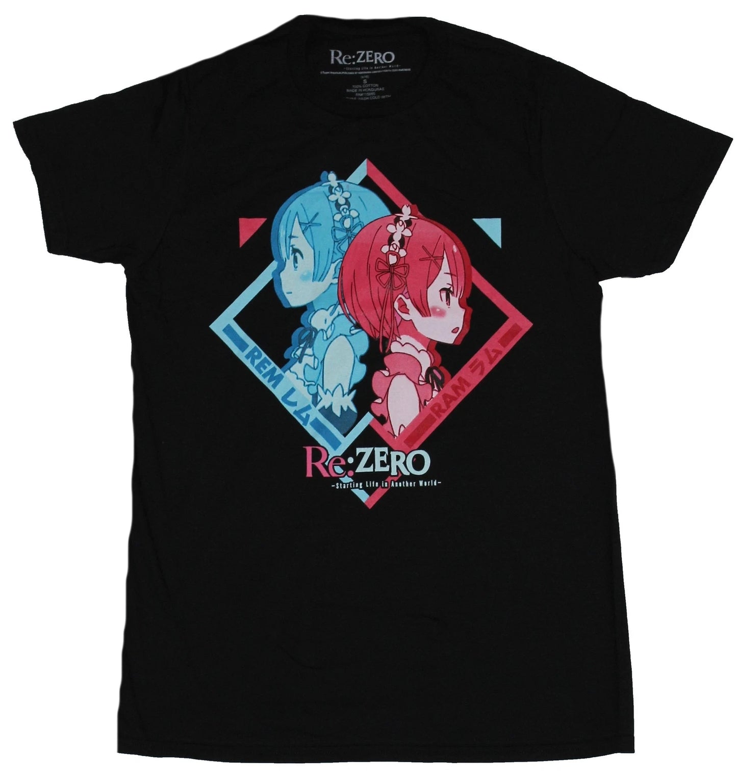 Re: Zero Adult New T-Shirt - Starting Life in Another World Double Girl Diamond