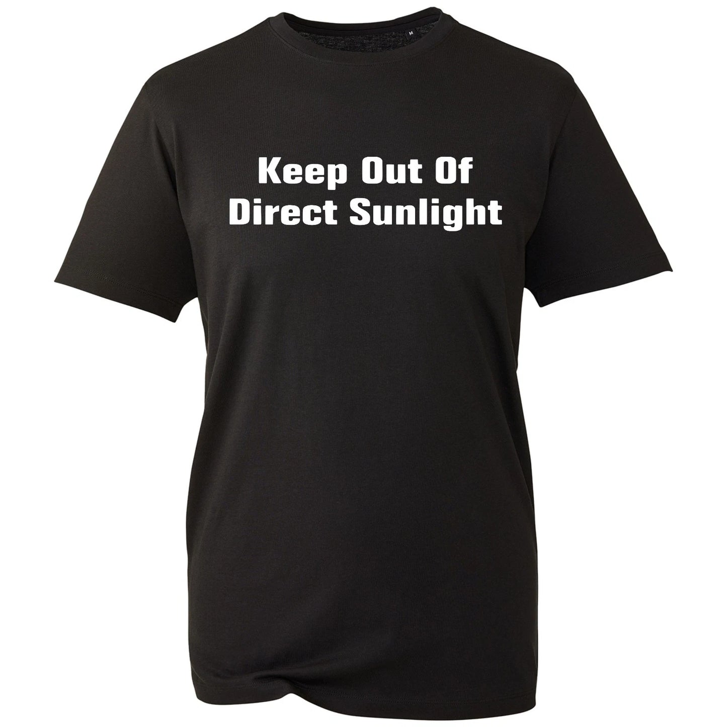 Keep Out Of Direct Sunlight T-Shirt Geek Funny Mens Loose Fit 100% Cotton Tees