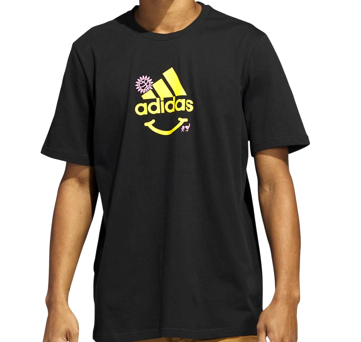 NEW MENS ADIDAS ORIGINALS SMILEY SPORTS TEE SHIRT ~ SIZE MEDIUM #IC1674