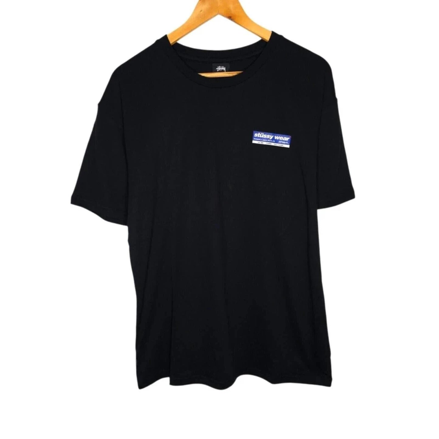 Stussy World Tour Men's S Black Streetwear Graphic Tee Vintage Aesthetic Y2K 90s