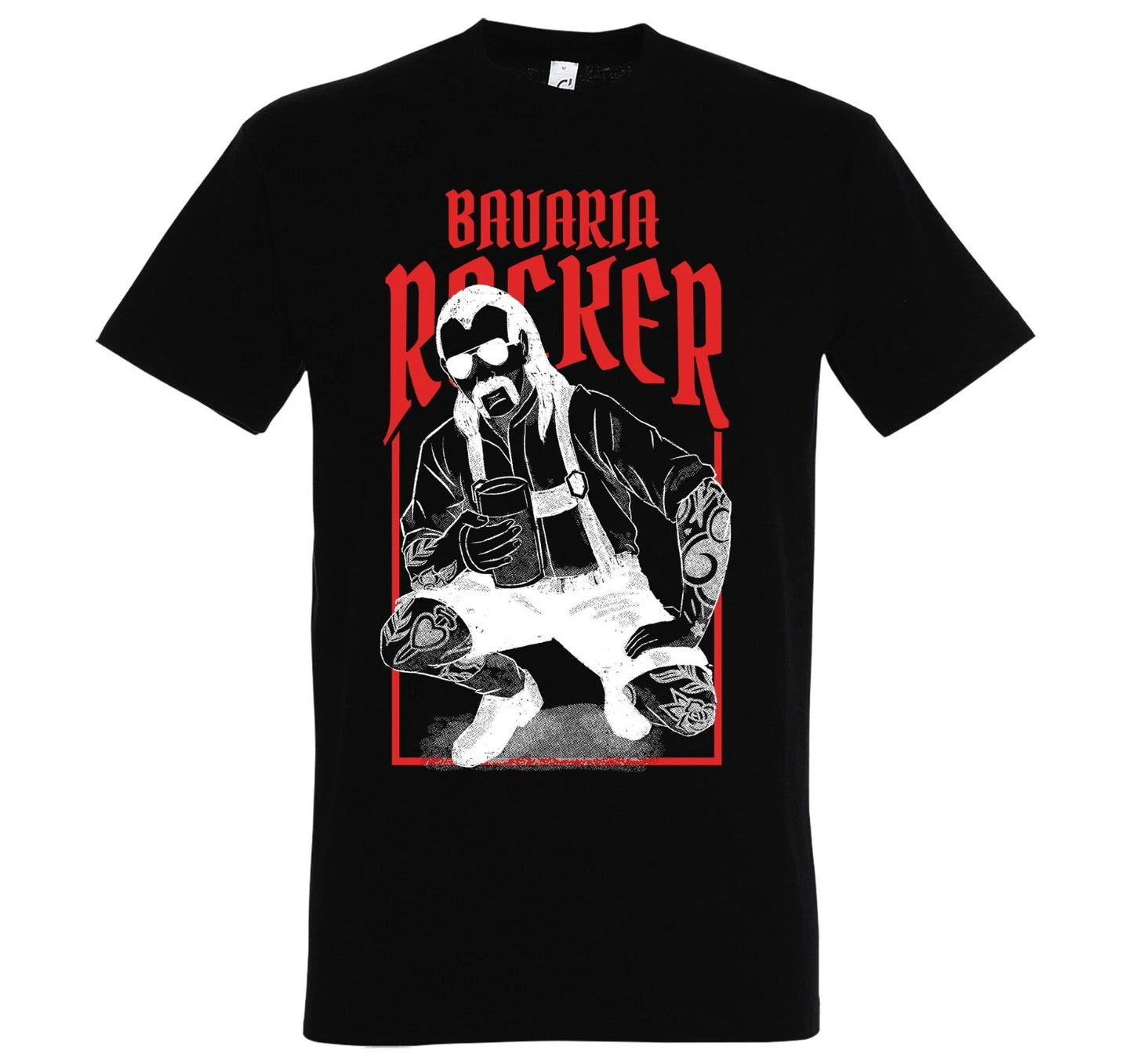 Bavaria Rocker Mens T-Shirt Men Logo Metal Leather Clothing Danger Rebellion