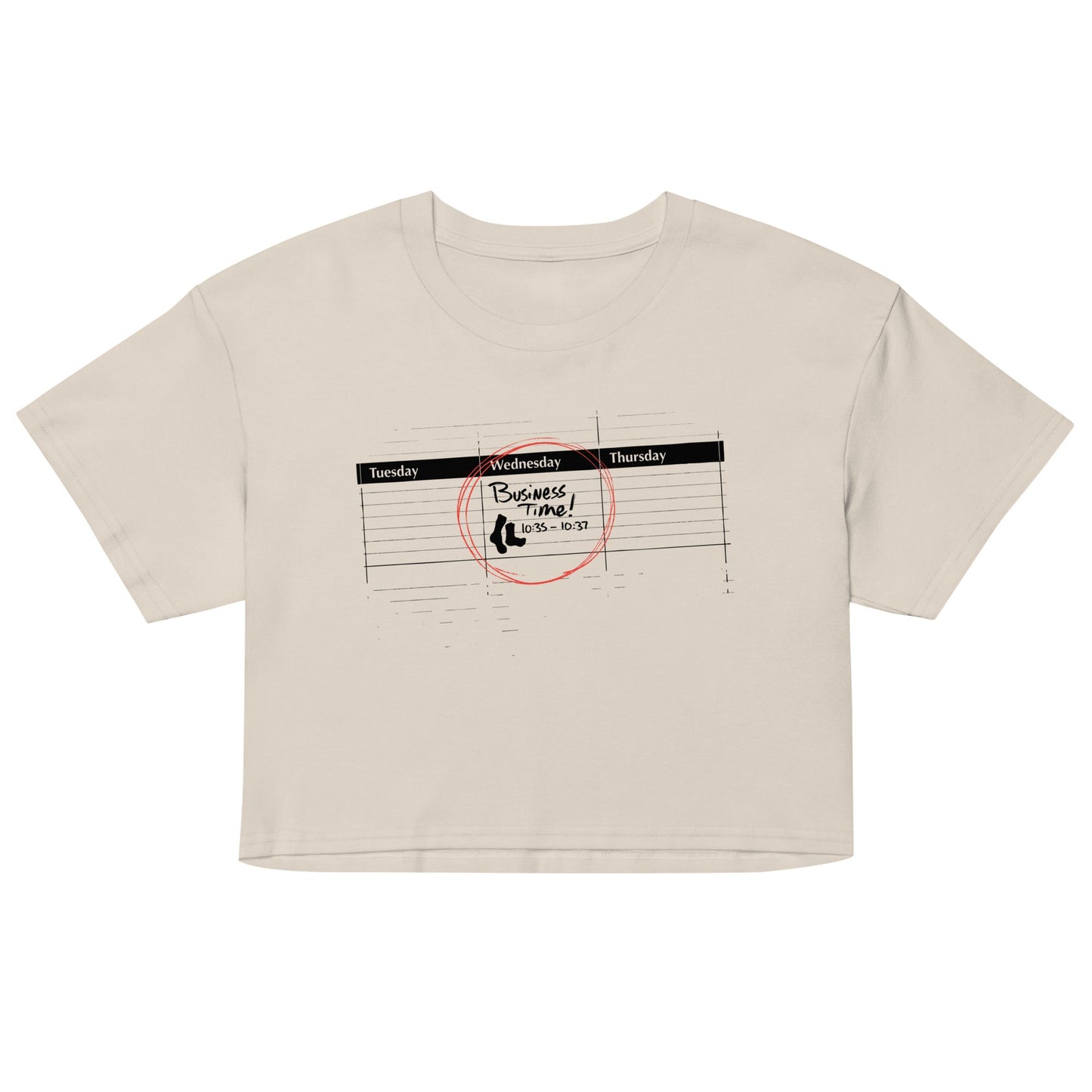 It's Business Time Women's Crop Tee