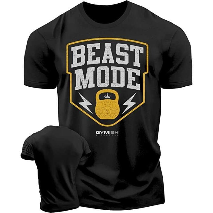 007. Beast Mode Weightlifting Funny Gym Shirts Motivational Lifting Shirts Powerlifting Workout Shirts Bodybuilding T-Shirts
