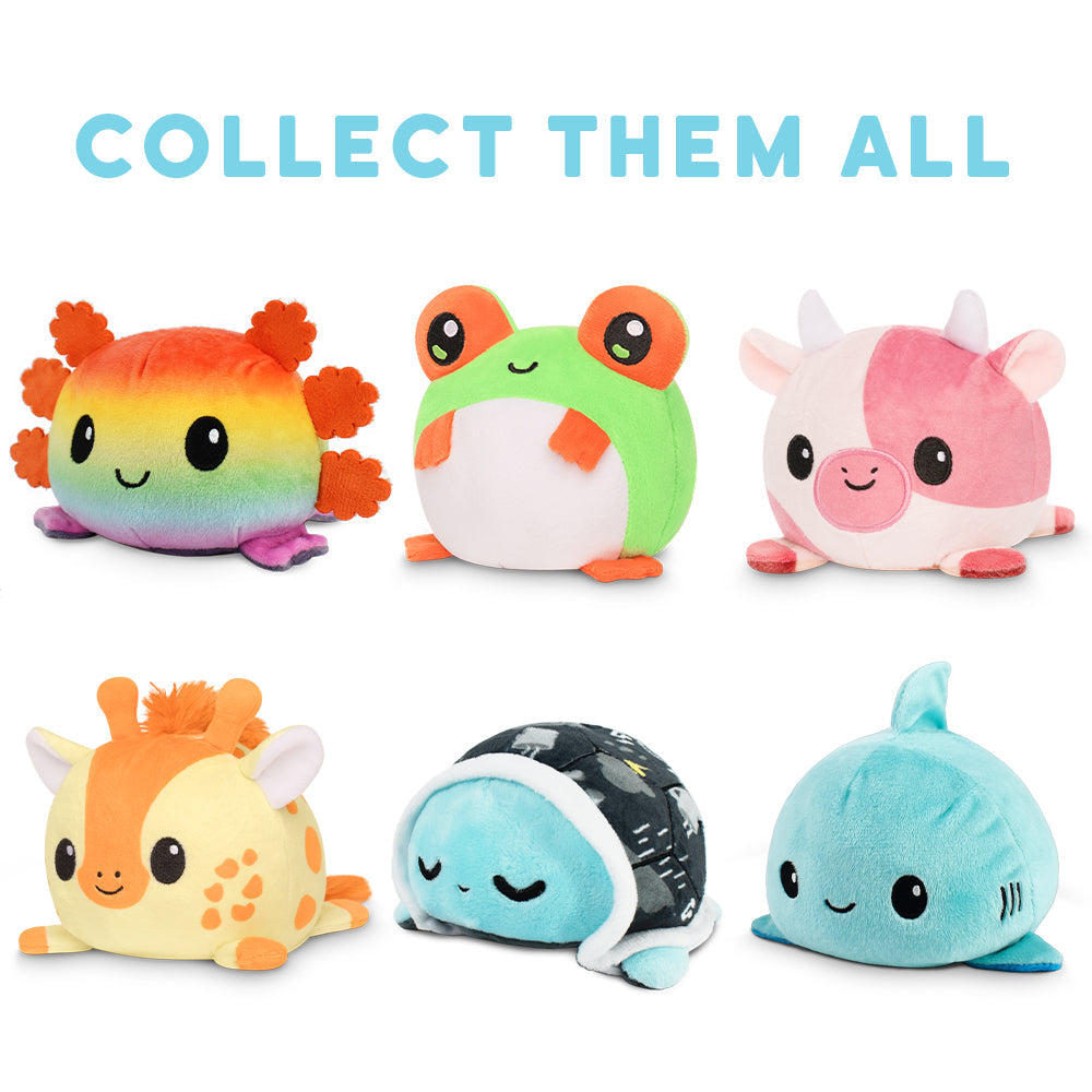 TeeTurtle Reversible Mushroom Plushie (Gray + Rainbow)