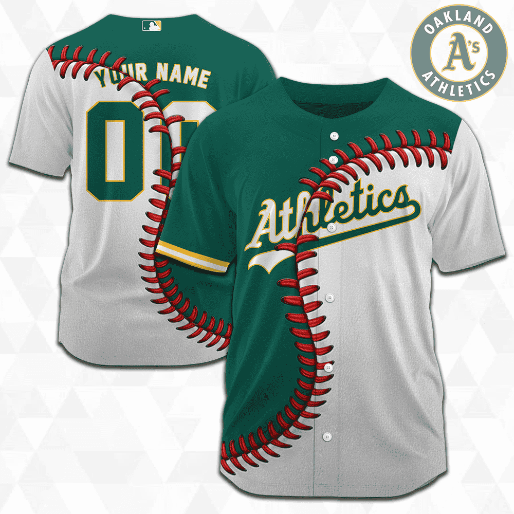 MLB Oakland Athletics Personalized Mix Baseball Jersey Gift for Men Women - Bafud