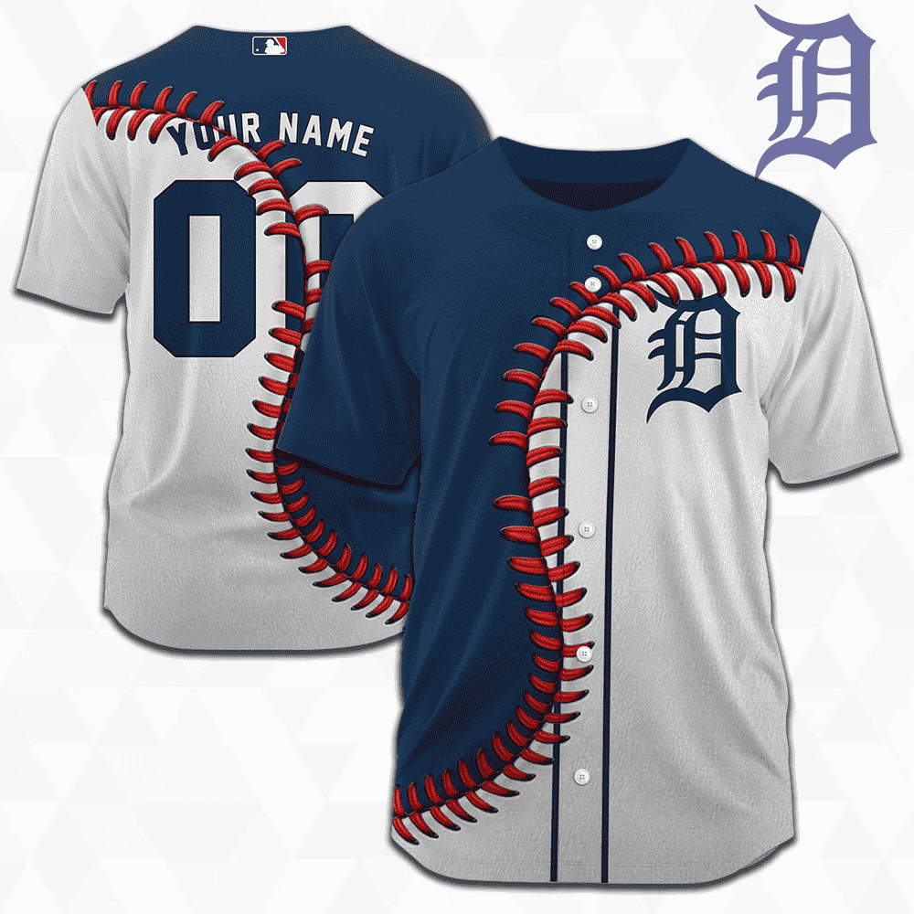MLB Detroit Tigers Personalized Mix Baseball Jersey Gift for Men Women - Bafud
