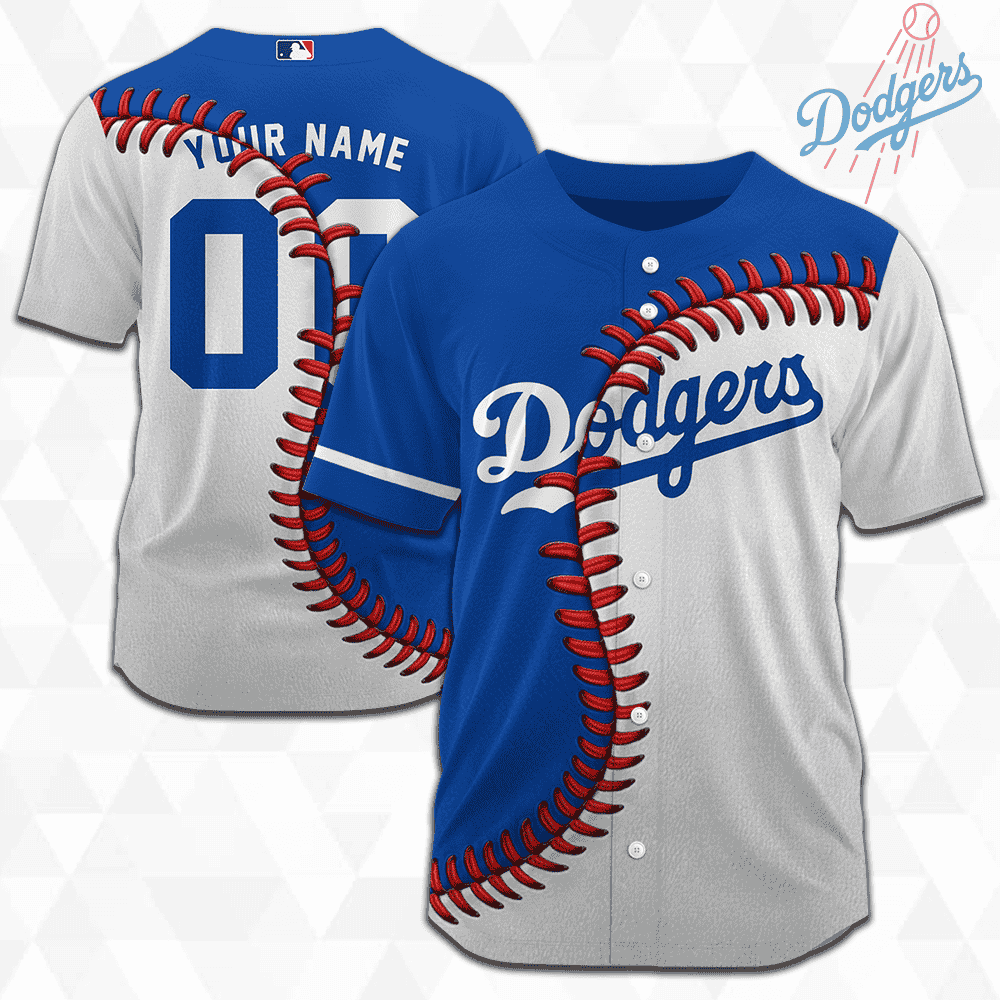MLB Los Angeles Dodgers Personalized Mix Baseball Jersey Gift for Men Women - Bafud