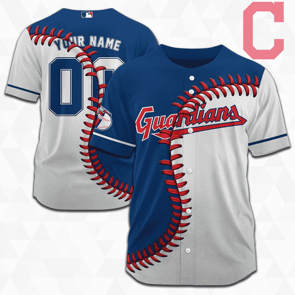 MLB Cleveland Guardians Personalized Mix Baseball Jersey Gift for Men Women - Bafud