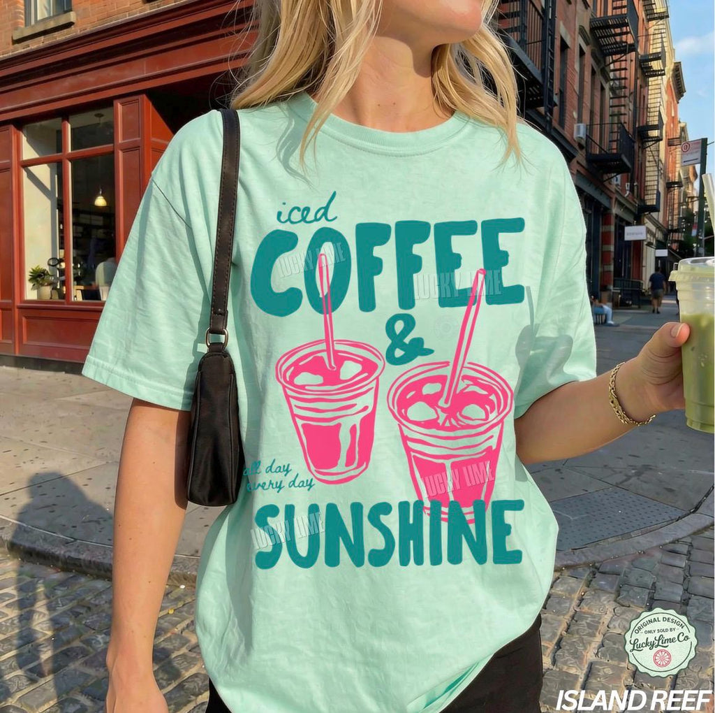 Iced Coffee Sunshine Iced Coffee Coffee Lover Summer Summer Coffee Comfort Colors (3)