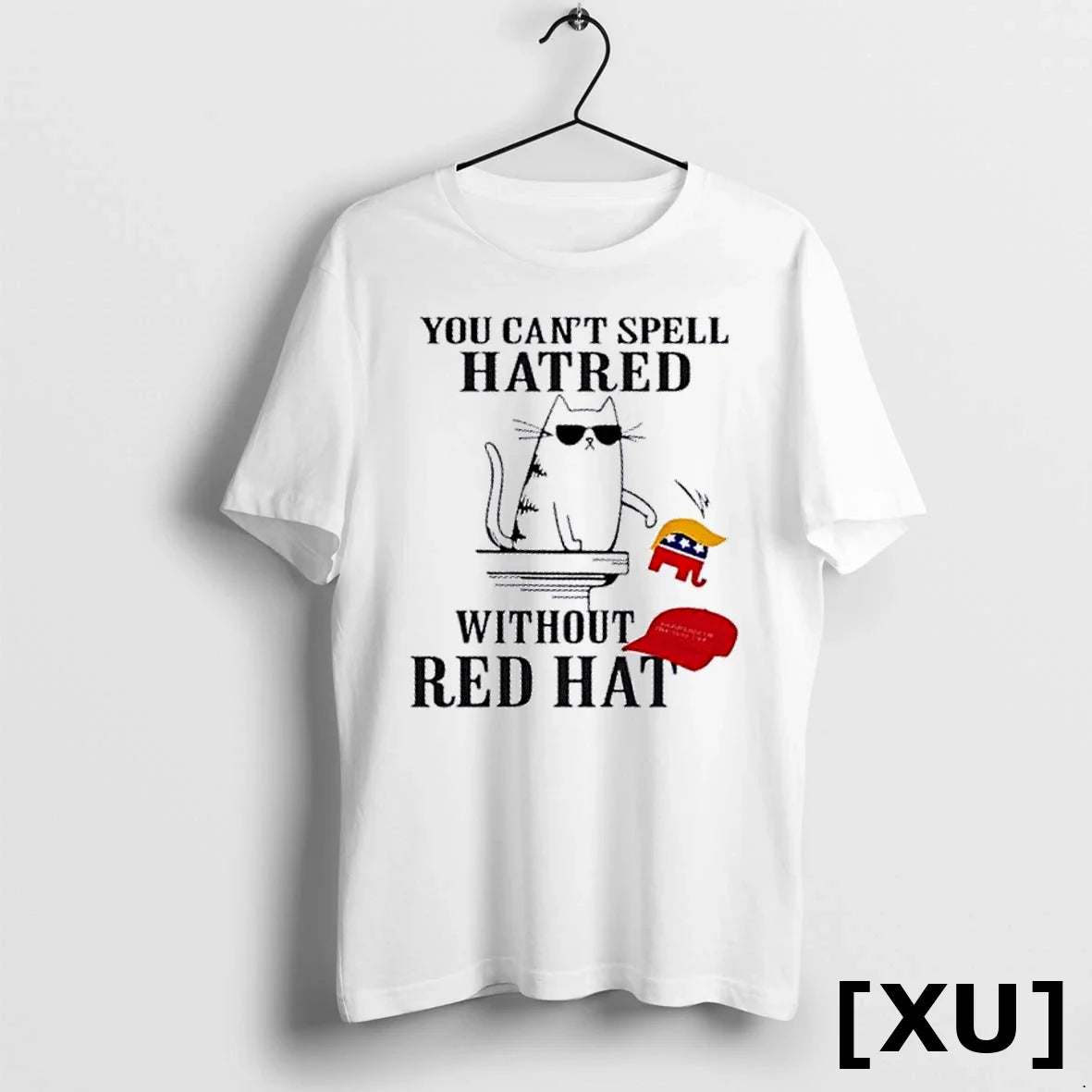 2025 Cat You Cant Spell Hatred Without Red Hat Tshirts Sweater