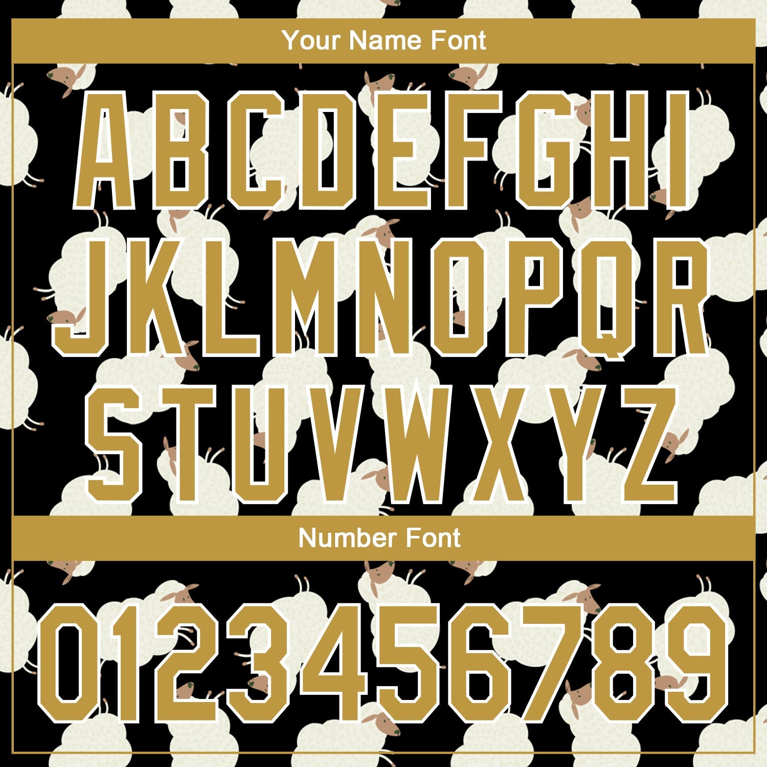 Custom Black Old Gold-White 3D Pattern Design Goat Authentic Baseball Jersey