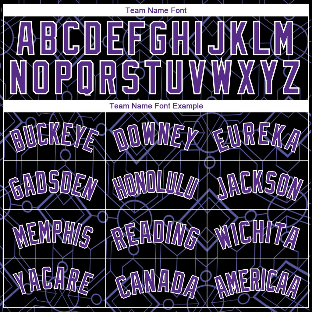 Custom Black Purple-White Geometric Shapes Authentic City Edition Basketball Jersey