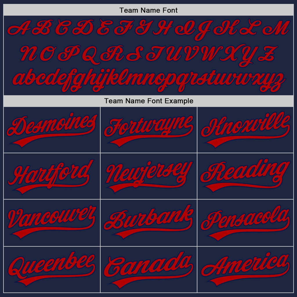 Custom Graffiti Pattern Red-Navy 3D Scratch Authentic Baseball Jersey