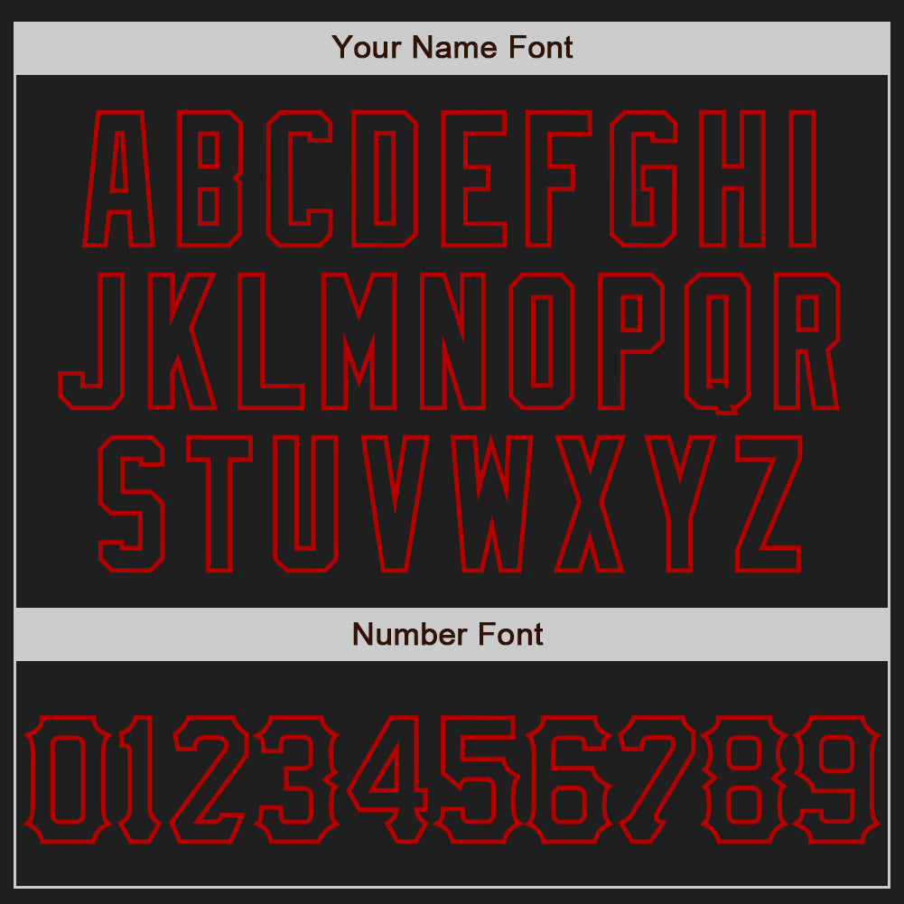 Custom Black Red 3D Pattern Design Abstract Network Authentic Baseball Jersey