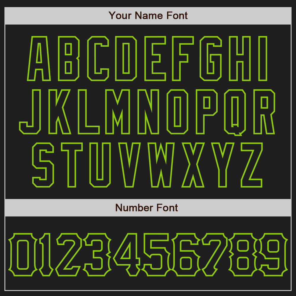 Custom Black Neon Green 3D Pattern Design Curve Lines Authentic Baseball Jersey