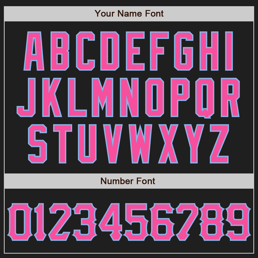Custom Black Pink-Light Blue 3D Pattern Design Curve Lines Authentic Baseball Jersey