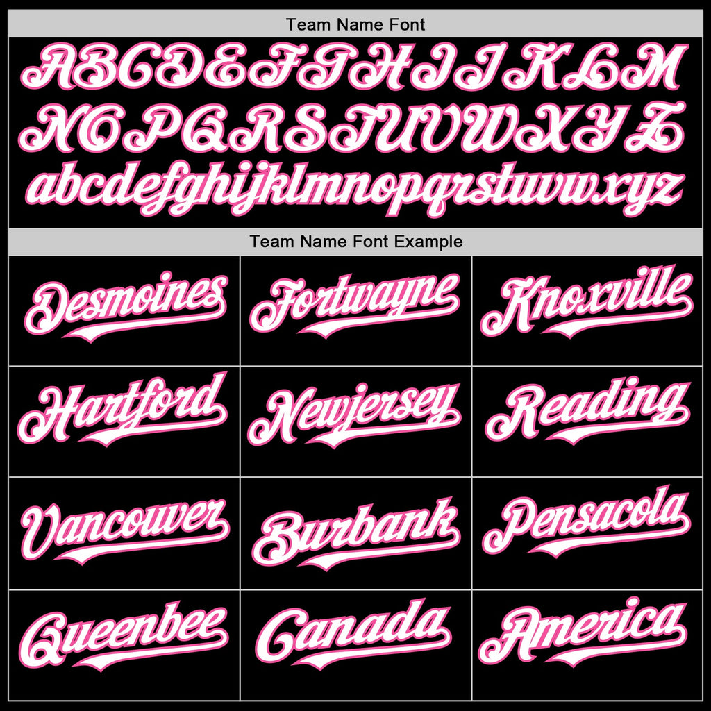 Custom Black White-Pink Line Authentic Baseball Jersey