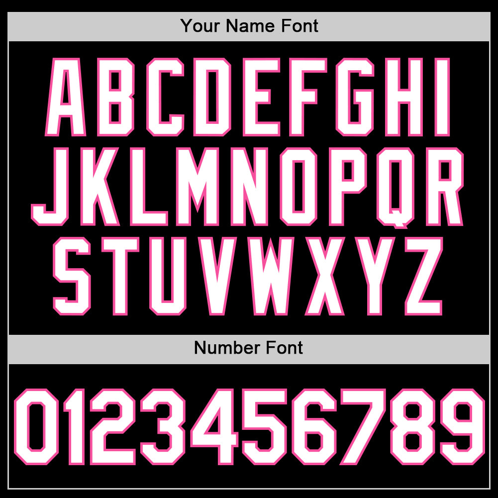 Custom Black White-Pink Line Authentic Baseball Jersey