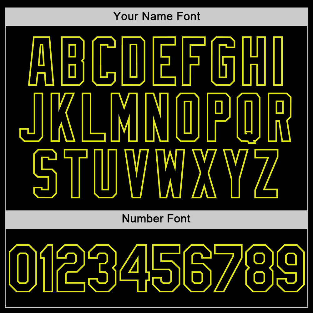 Custom Black Neon Yellow Line Authentic Baseball Jersey